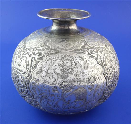 A 19th century Persian silver vase, 26 oz.